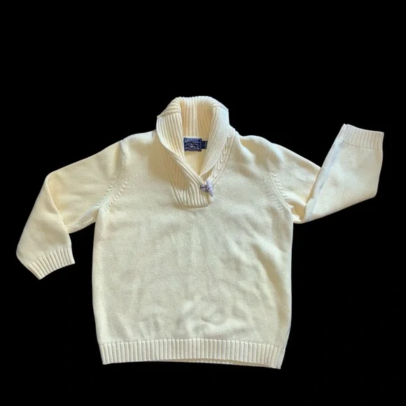 v i n t a g e :: Preppy Cotton Toggle Cowl Knit Sweater - Picture 6 of 11